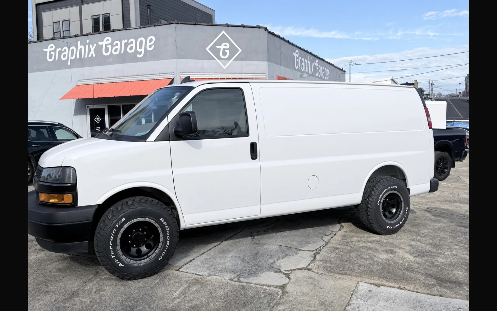 Same Graphix Garage van before wrap