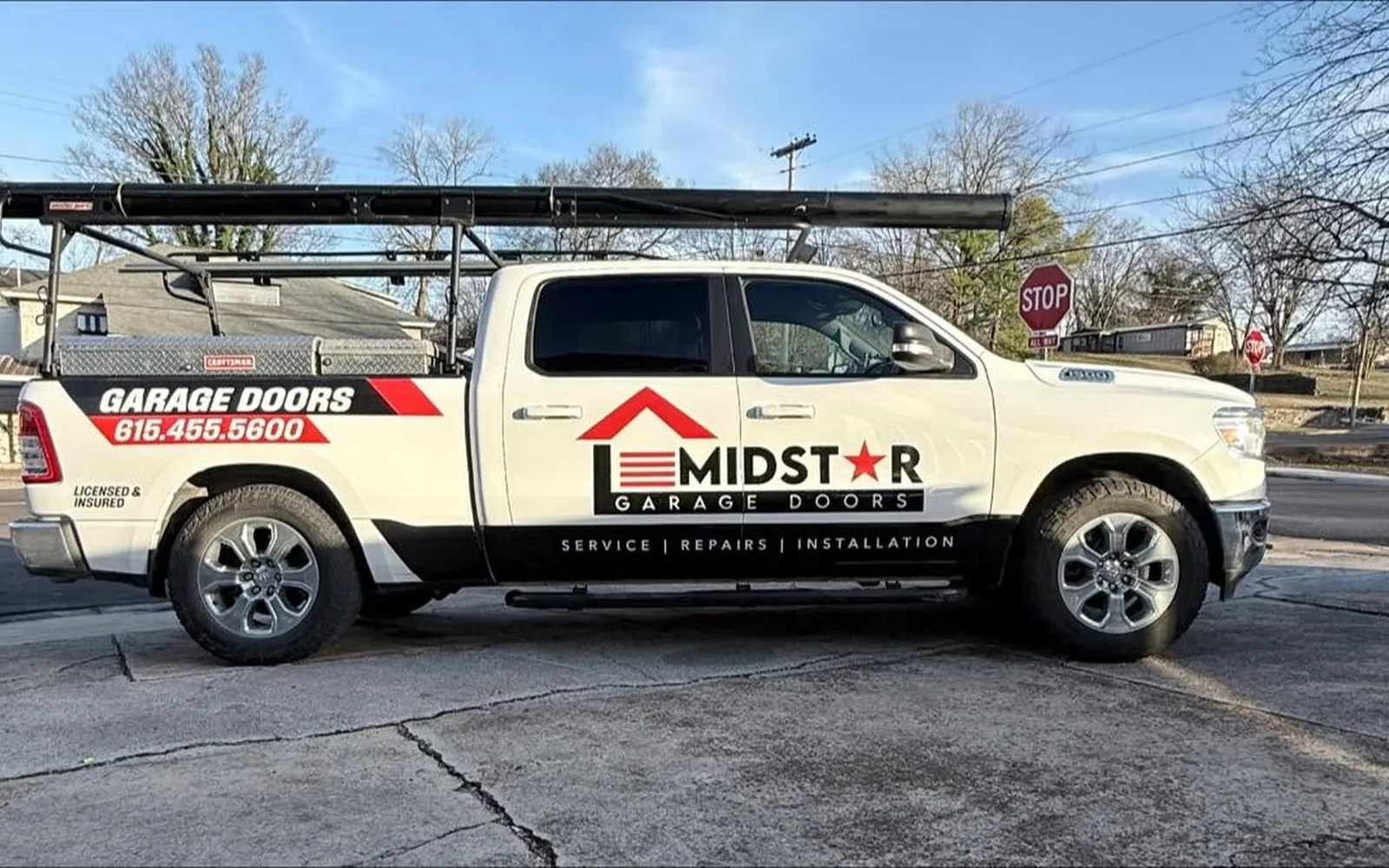 Midstar Garage Doors RAM after full wrap