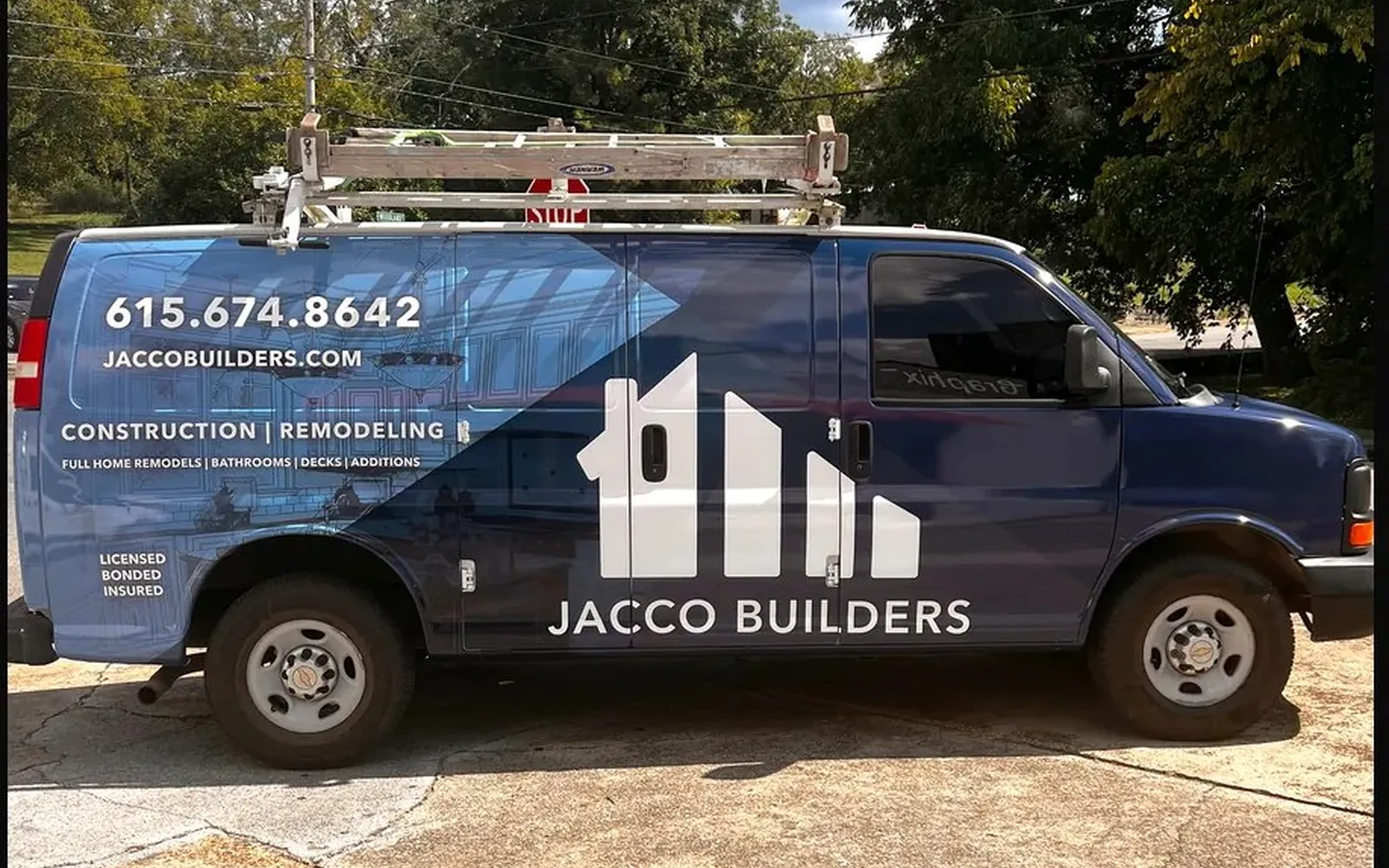 Jacco Builders van after wrap