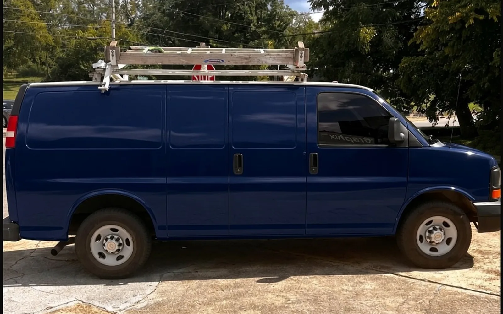 Same van blank before Jacco Builders wrap