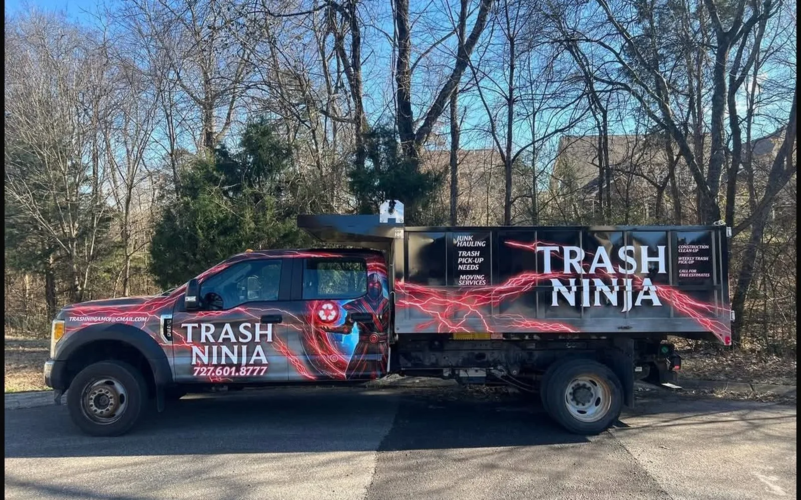 Trash Ninja dump truck after full wrap