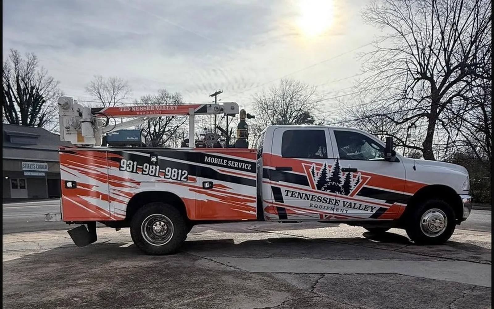 Tennessee Valley Equipment crane truck after wrap