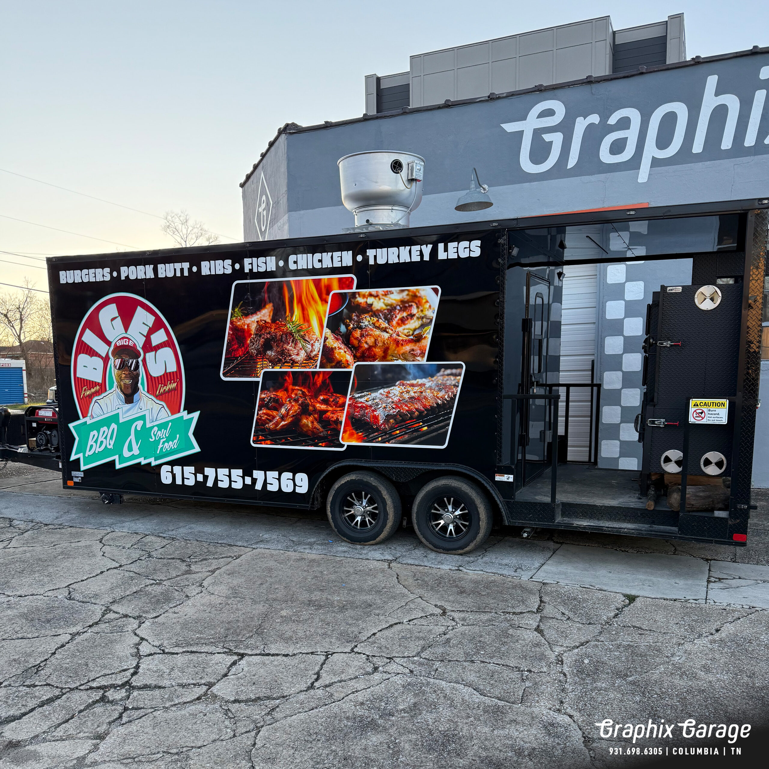 bbq trailer decals spot graphics