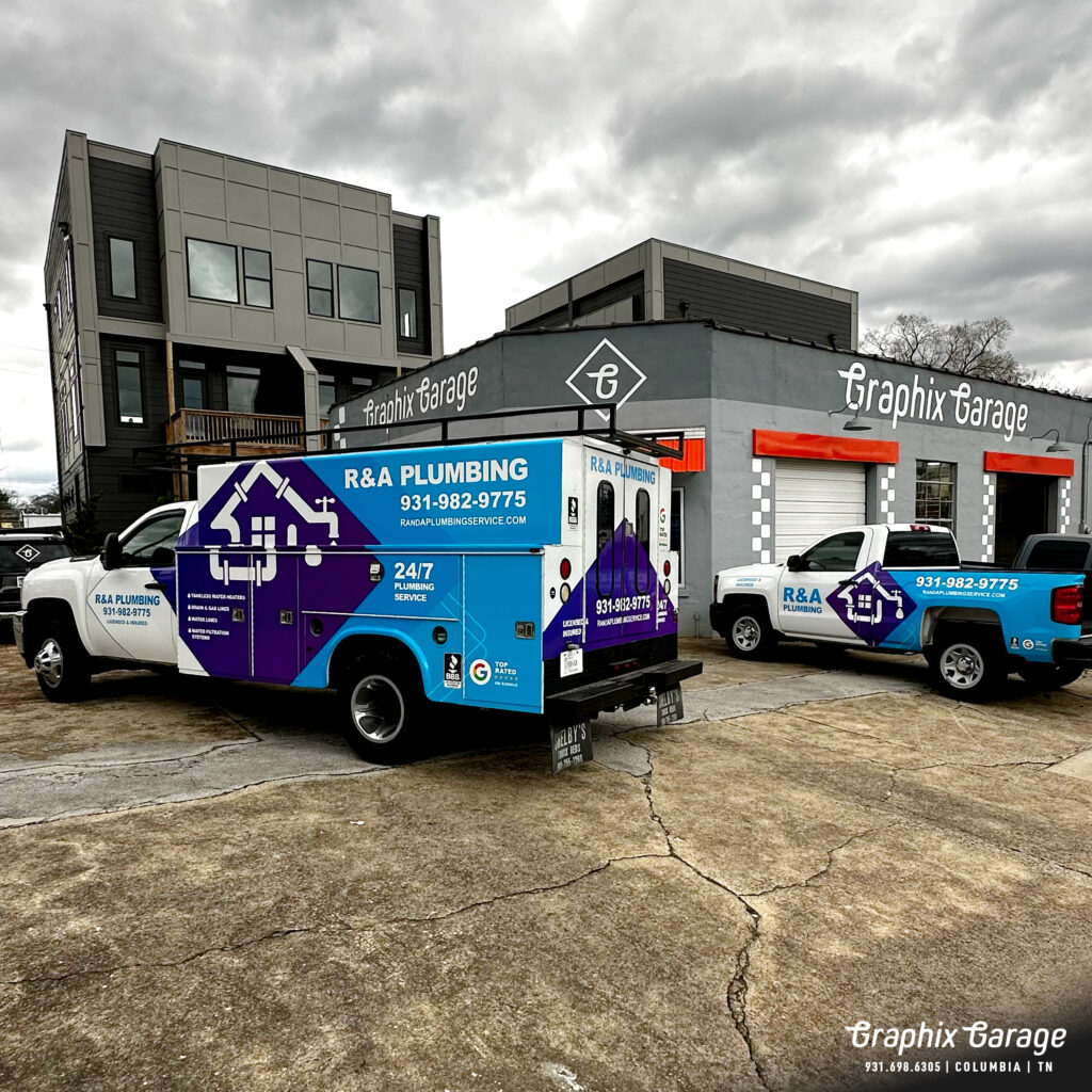 Plumbing Trucks Fleet Wraps advertising Graphics
